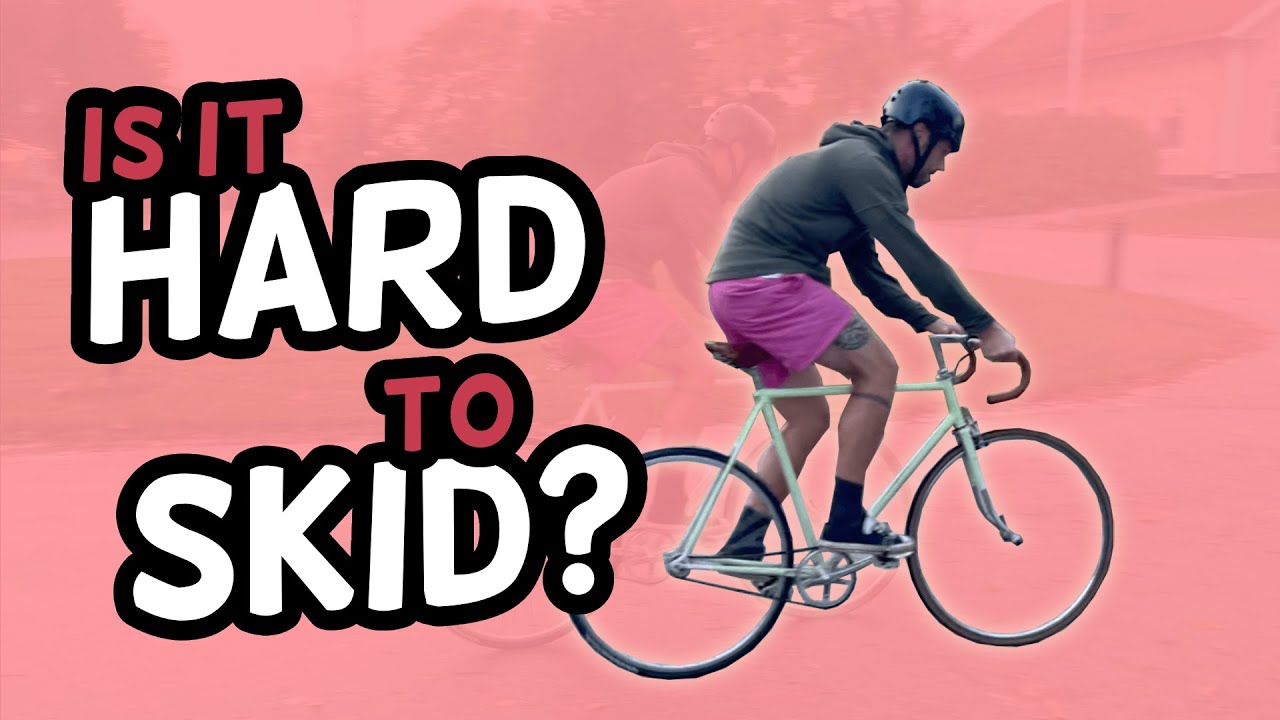 Teaching friends to skid on fixed gear bikes