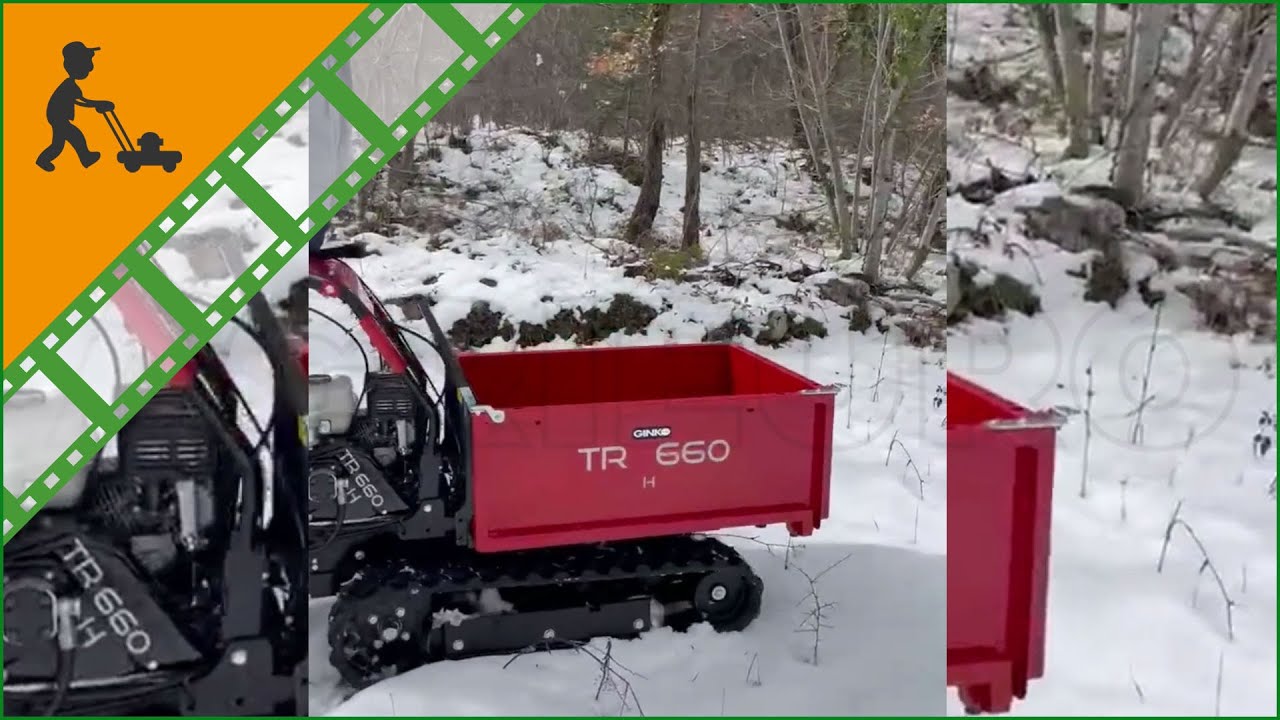 Démo de la Brouette à moteur Ginko TR 660 extensible avec basculement hydraulique, moteur Honda