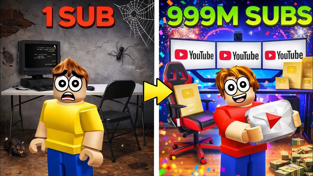 Trying to Reach 1M Subs in Roblox | Be a Youtuber - OGGAMER