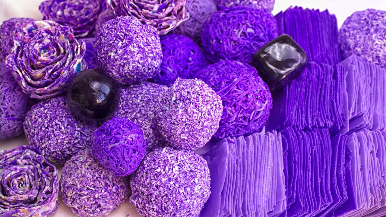 Переработанное мыло ♻ Мыльные слайсы 🧼 Хрустящие шары и цветы 💜