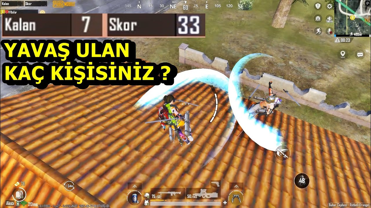 YAVAŞ ULAN KAÇ KİŞİSİNİZ !HARİKA MAÇ  BATUR GAME SOLO SQUAD PUBG MOBİLE