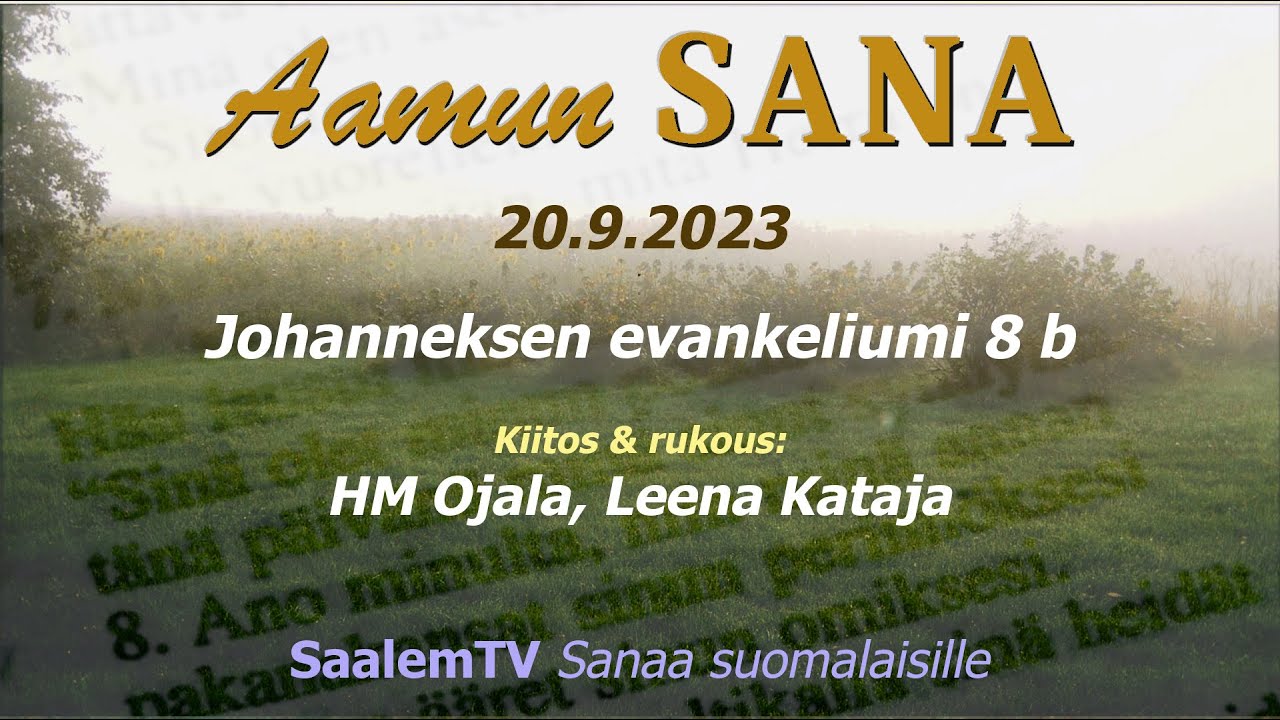 Aamun SANA 20.9.2023 livestriimi tallenne
