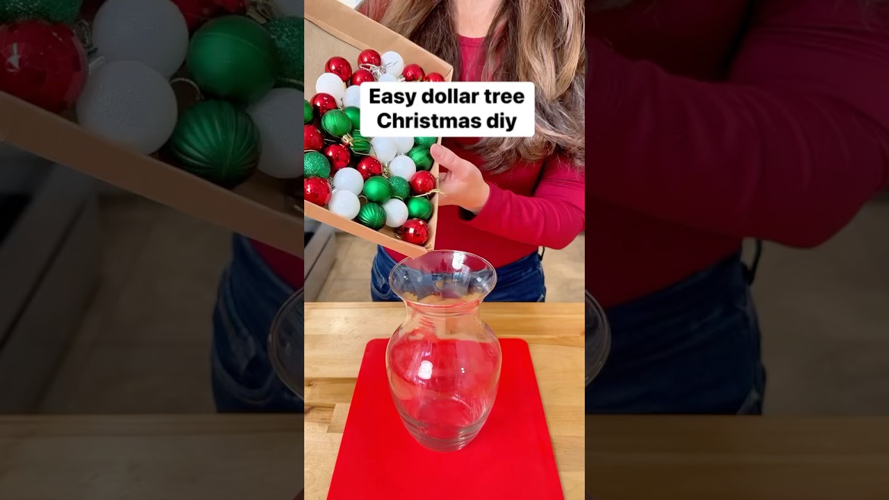 Budget friendly Christmas bouquet #Christmas #christmasdecor #dollartree #floral