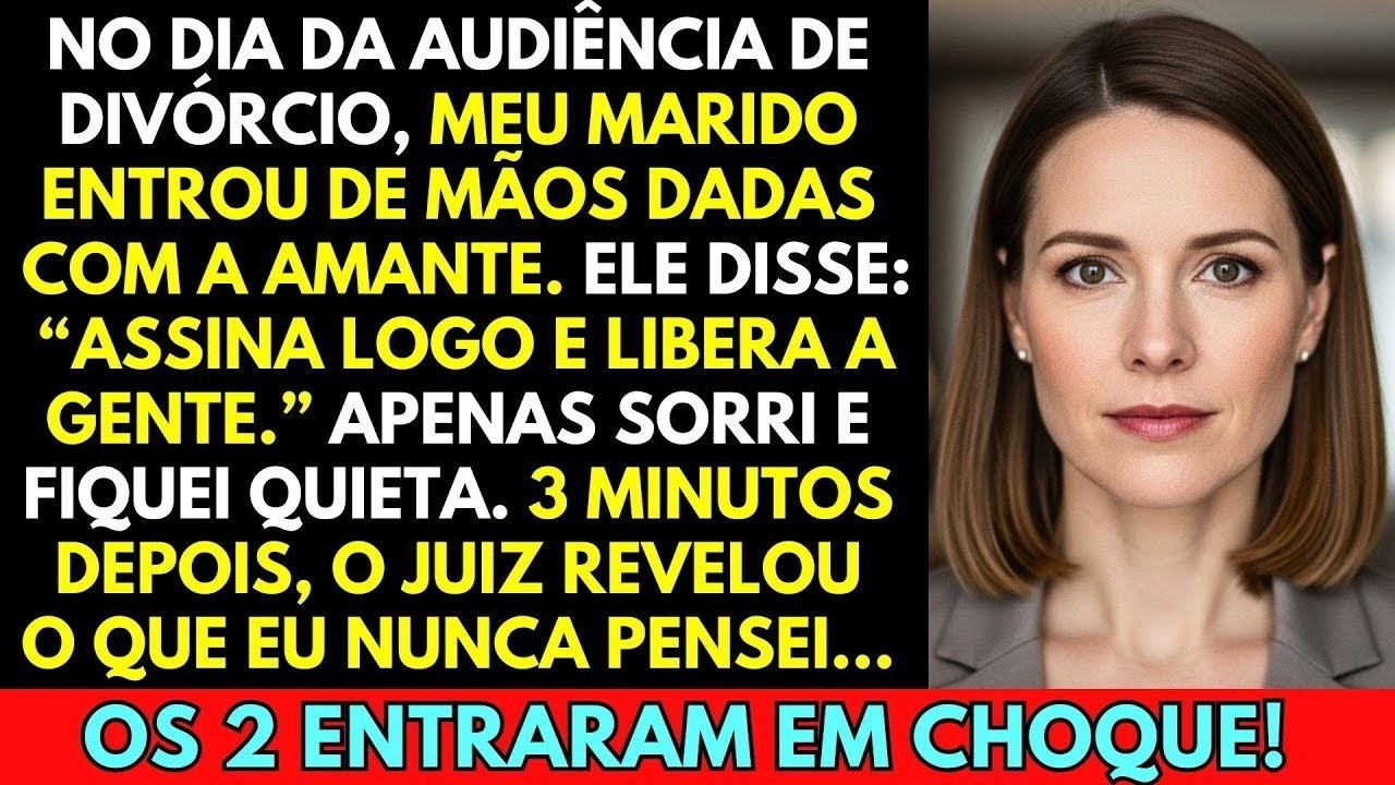 NO DIA DA AUDIÊNCIA DE DIVÓRCIO, MEU MARIDO ENTROU COM A AMANTE. ATÉ QUE O JUIZ RELEVOU QUE...