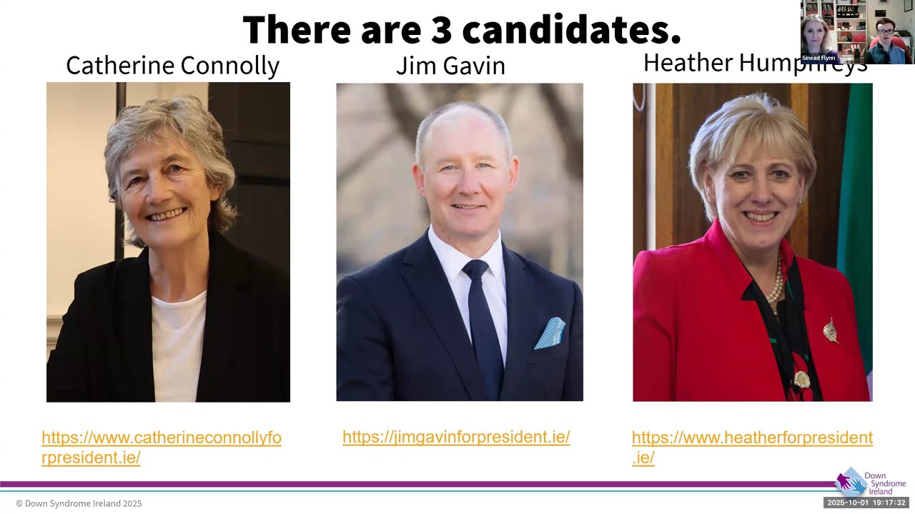 Presidential Election Information Webinar - Down Syndrome Ireland & The Electoral Commission