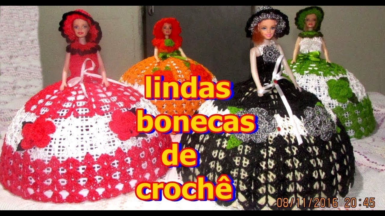 abafador com bonecas de croch&ecirc; passo a passo
