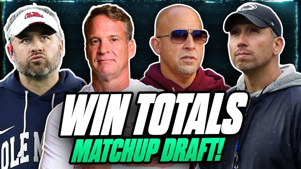 College Football Win Totals Matchup Draft + ACC Announces New Tiebreaker Policy At Media Days!