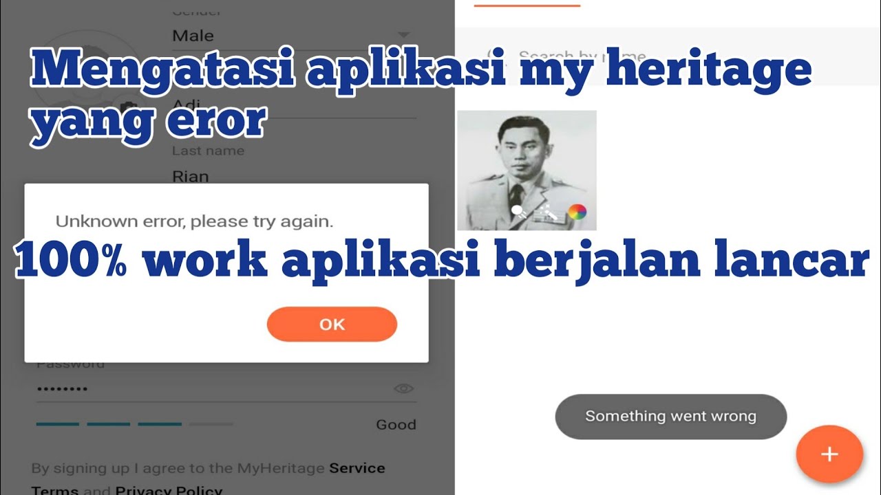 cara mudah login di apk my heritage yang eror || 100% work 