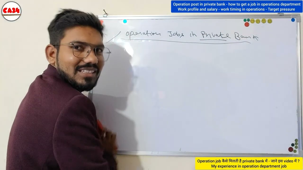 Operation post in private bank - how to get a job in operations - freshers - salary - my experience