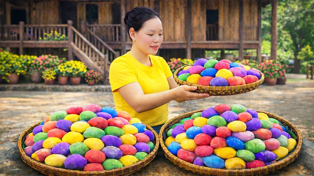 No Food Coloring! How We Make Traditional Sun Cakes and Sell Them at the Village Market