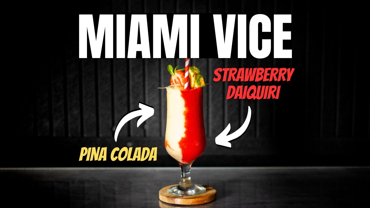 Идеальный коктейль MIAMI VICE каждый раз! 🍓🍍🥥