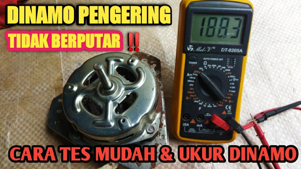 DINAMO PENGERING TIDAK BERPUTAR ‼️ CARA TES DINAMO DAN UKUR PAKAI AVOMETER