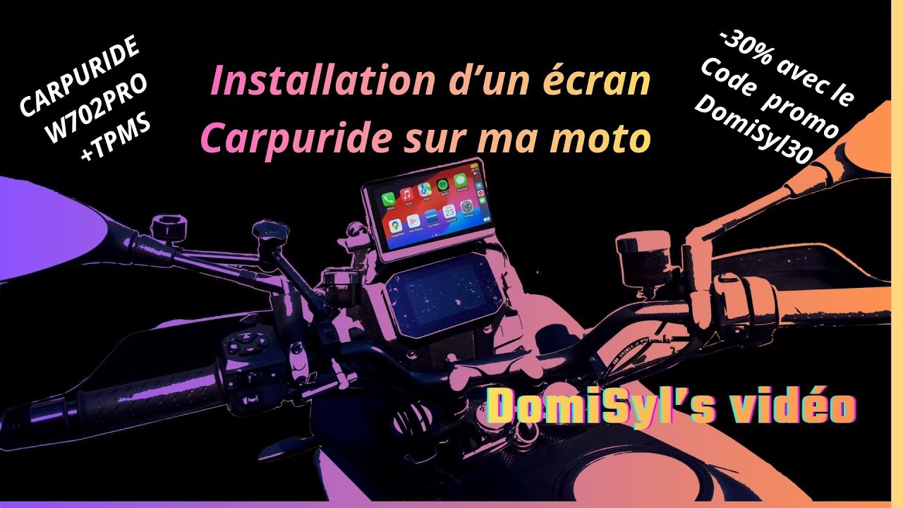 Installation  d' un écran Carpuride sur ma moto
