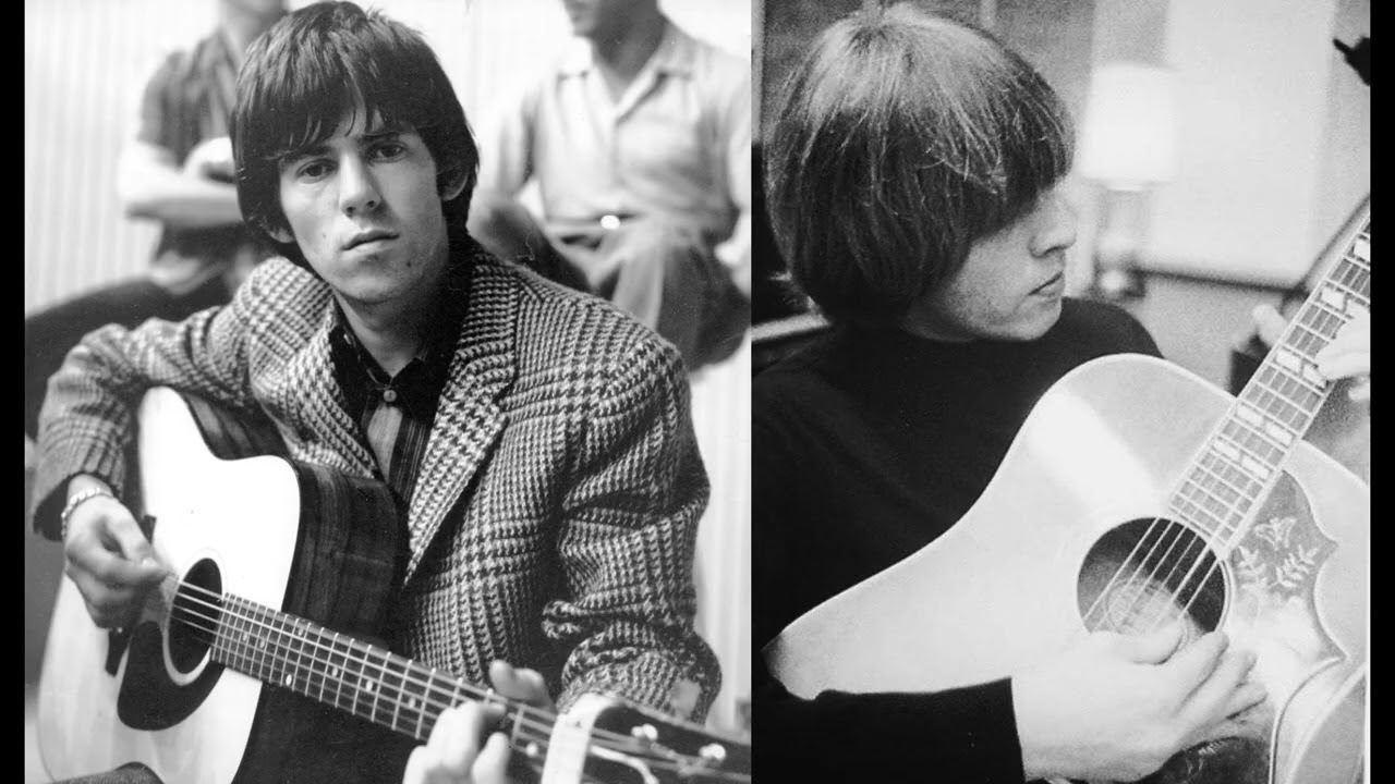 Keith Richards & Brian Jones play together a magnificent acoustic guitar part on Sittin' On A Fence