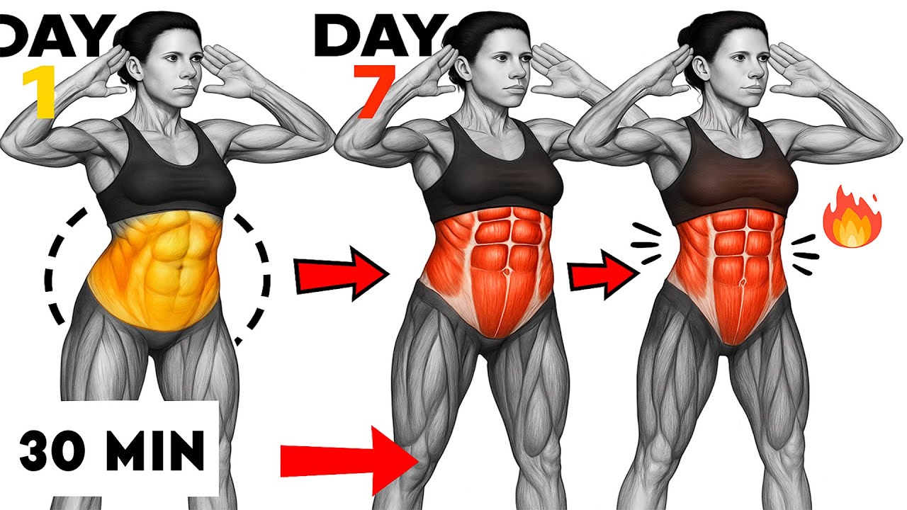 30 Minute STANDING ABS Workout for Women | Burn Belly Fat, Slim Waist & Build Stronger Core