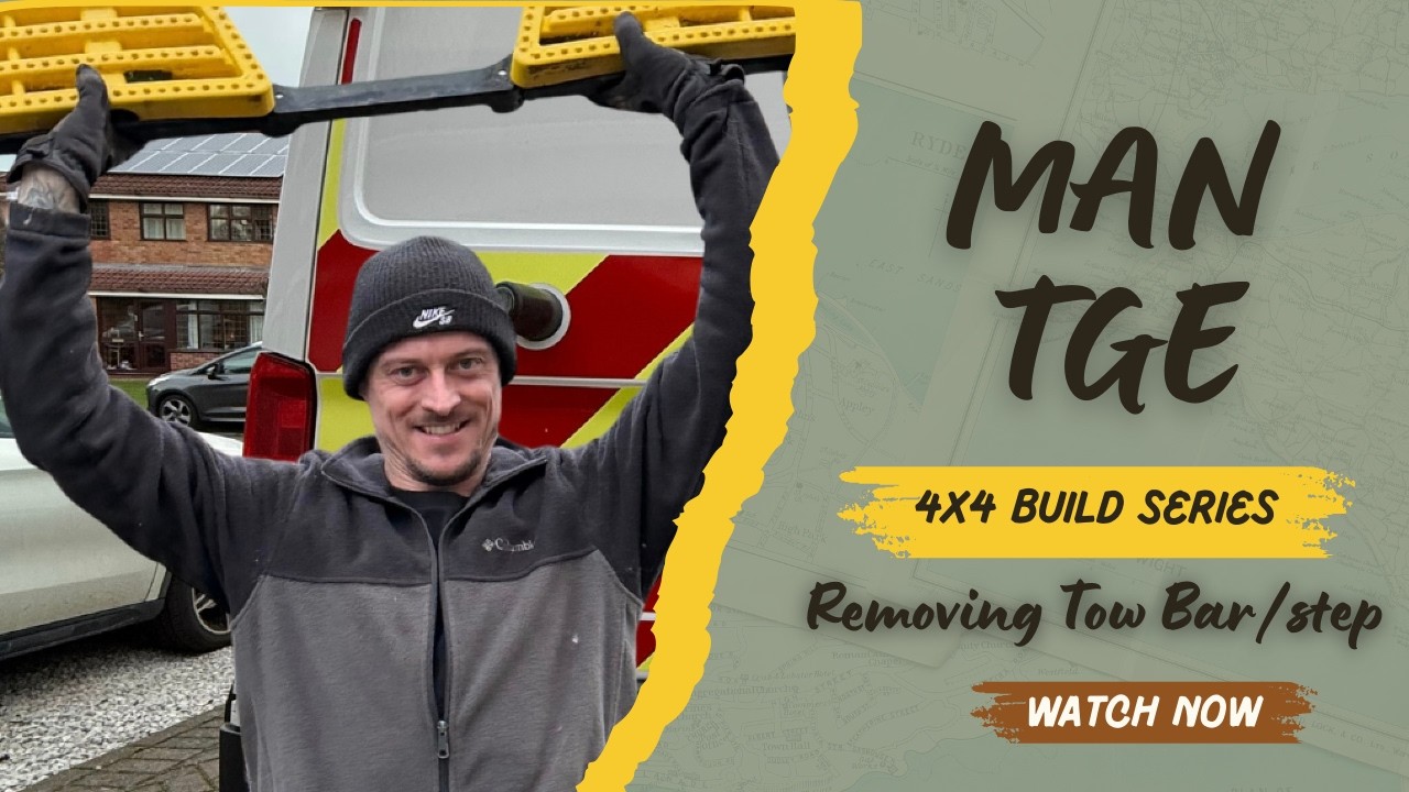 THE BIG YELLOW step & tow-bar must go!!!  / MAN TGE 4x4 camper