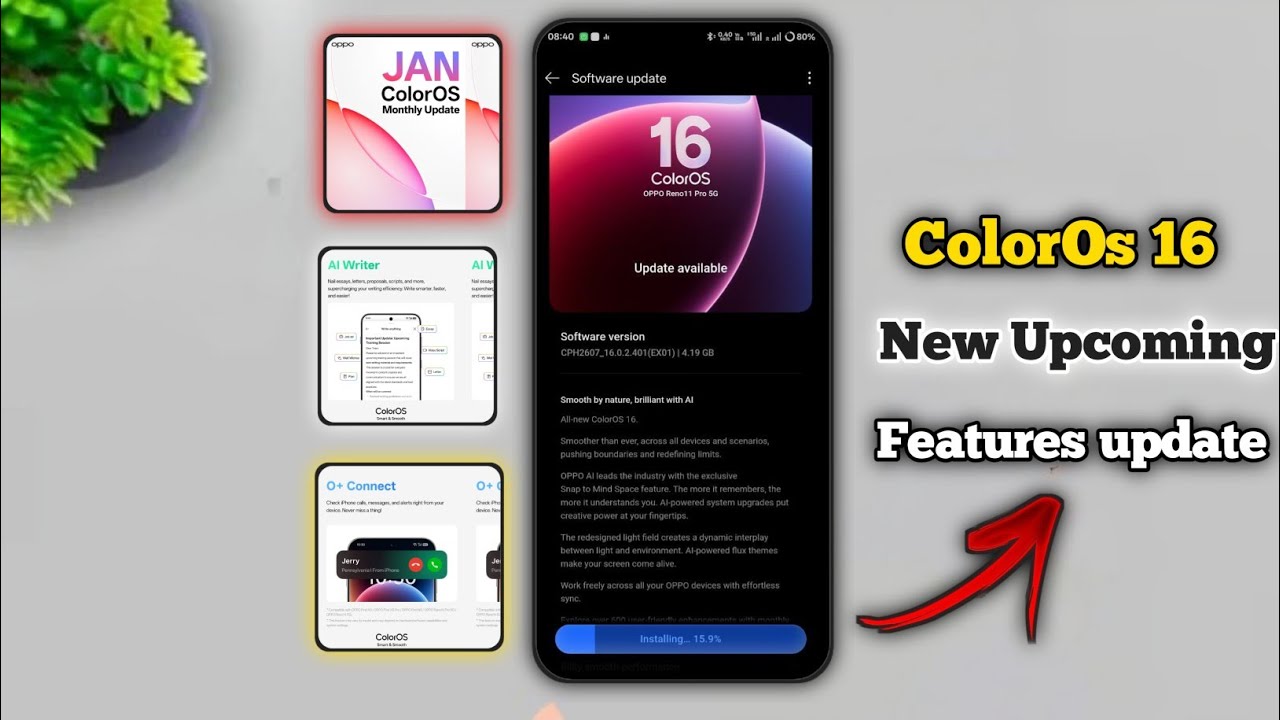 OPPO ColorOs 16 January New Features Upcoming Update 🔥⚡ Reno 14/14 pro Find X8/8pro Find X9/9pro  