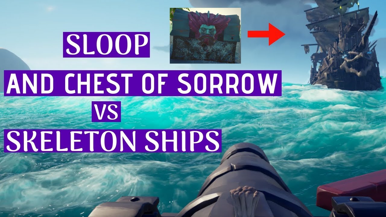 Sea of Thieves Cursed Sails: Soloing skeleton ships with Chest of Sorrow!!