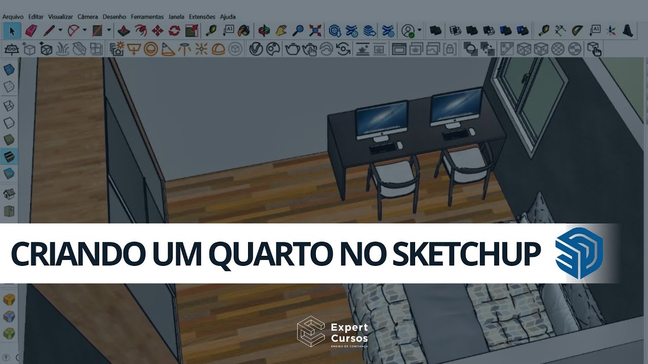 Como modelar um Quarto no SketchUp
