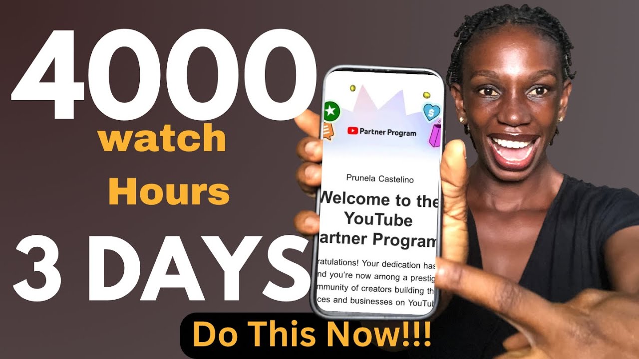 How To Get 4000 Watch Hour in 3 Days (2026 Update) Do This Now!