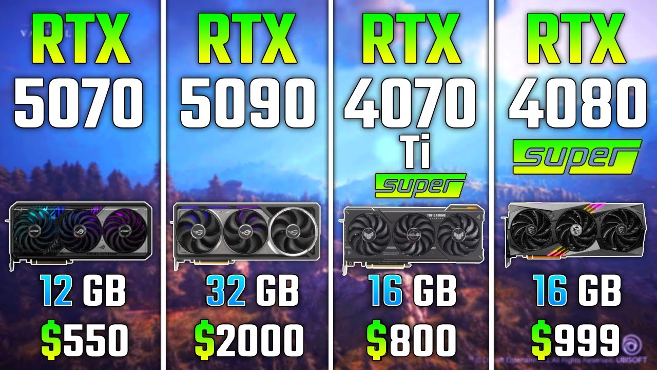 RTX 5070 vs RTX 5090 vs RTX 4070 Ti SUPER vs RTX 4080 SUPER | Test in 7 Games