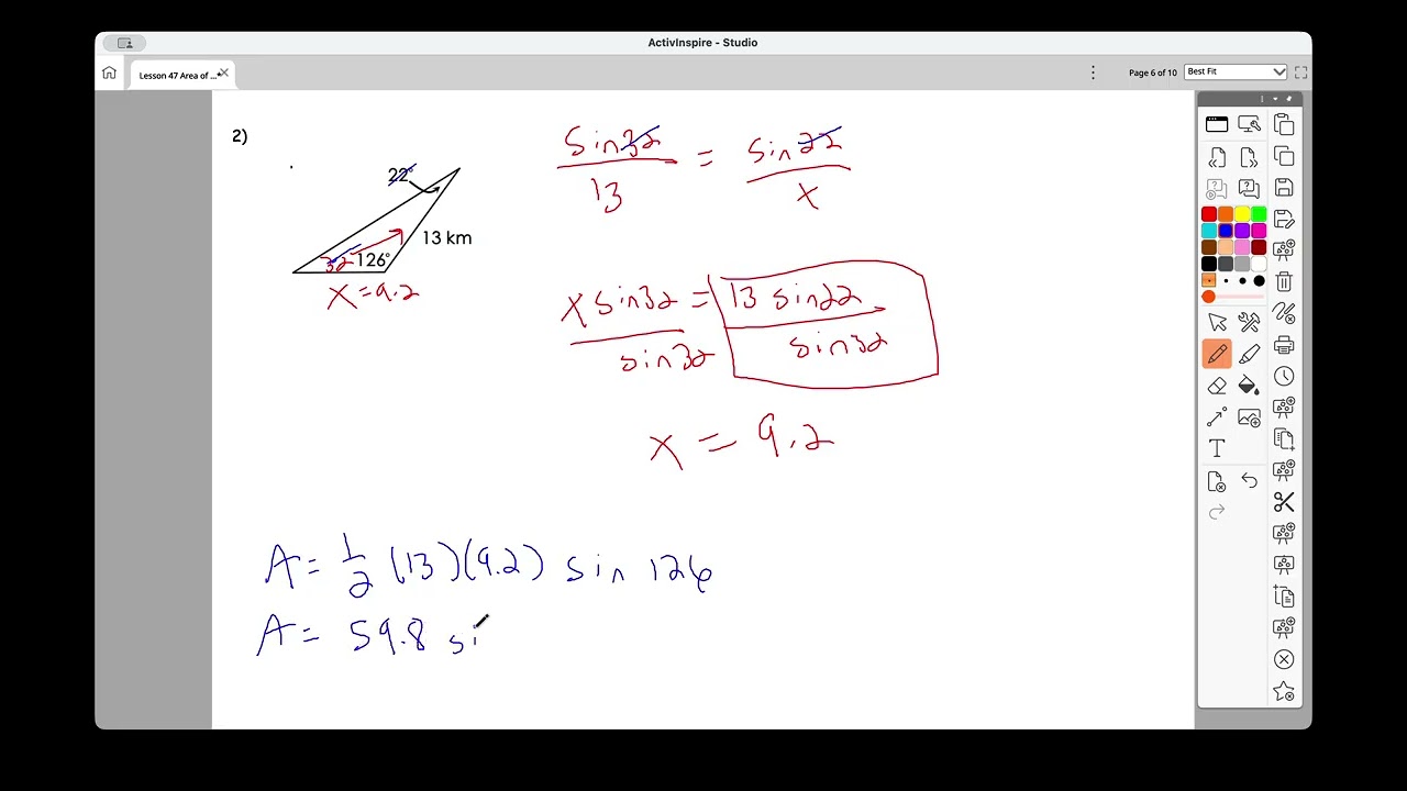 Recording Lesson Lesson 47 Area of Triangles