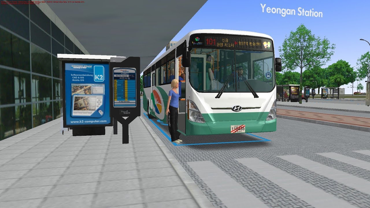 OMSI2 Namcheon Namdo v2.1.1 Line 101 신흥차고지 방면 운행일지 NSAC DSL