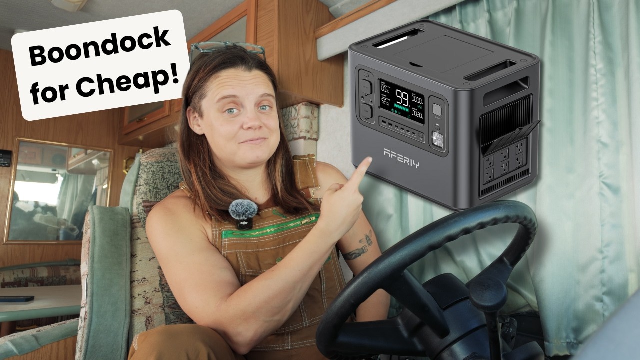Boondocking RV Set up for Less $$$? | Aferiy P210 Power Station Review