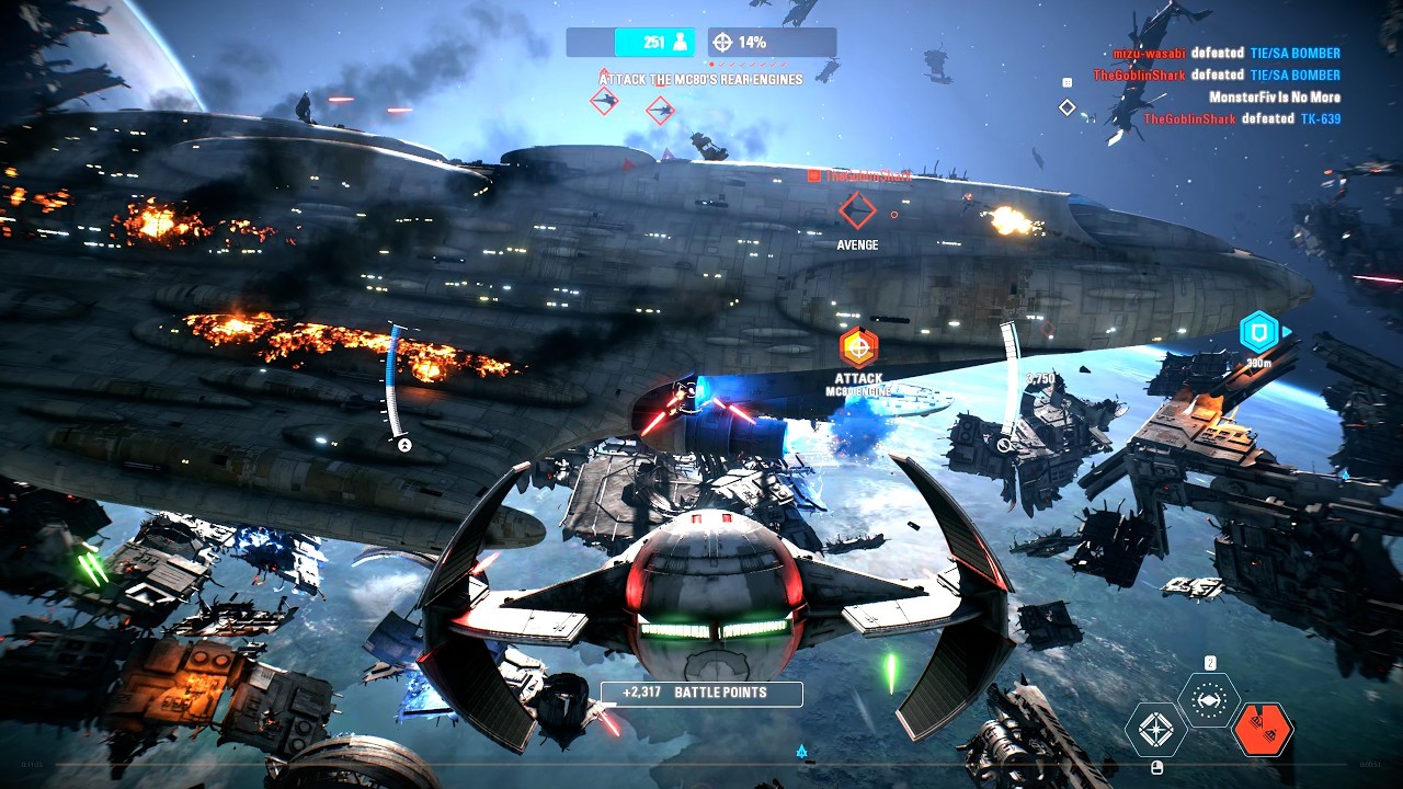 Starfighter Assault Gameplay - Endor (Empire) Star Wars Battlefront II