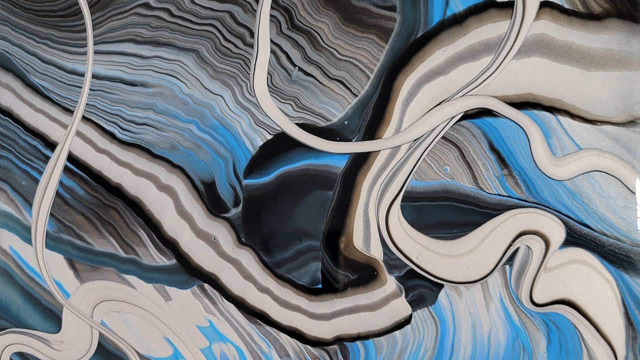 (552) ACRYLIC POURING Ring and Ribbon Technique Using READY MIXED PAINTS Plus Giveaway Results!