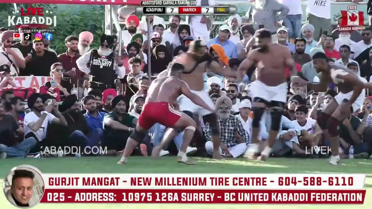 FINAL - Abbotsford Sarhala Ranuna Kabaddi Cup - 2025 Canada Kabaddi