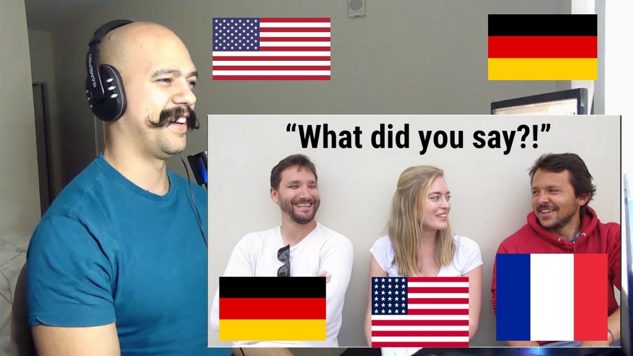 American Reacts To Does German Sound Aggressive We Compare Words in 3 Languages