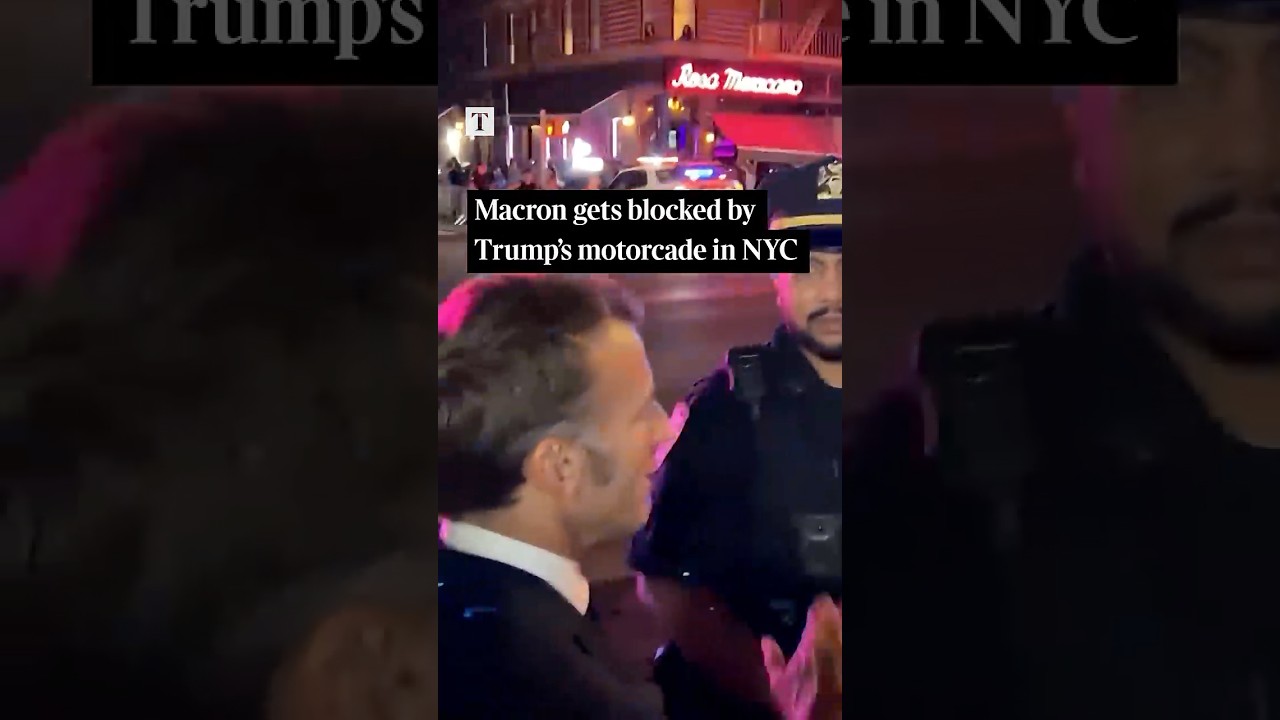 President Macron Stopped by Police in New York #shorts