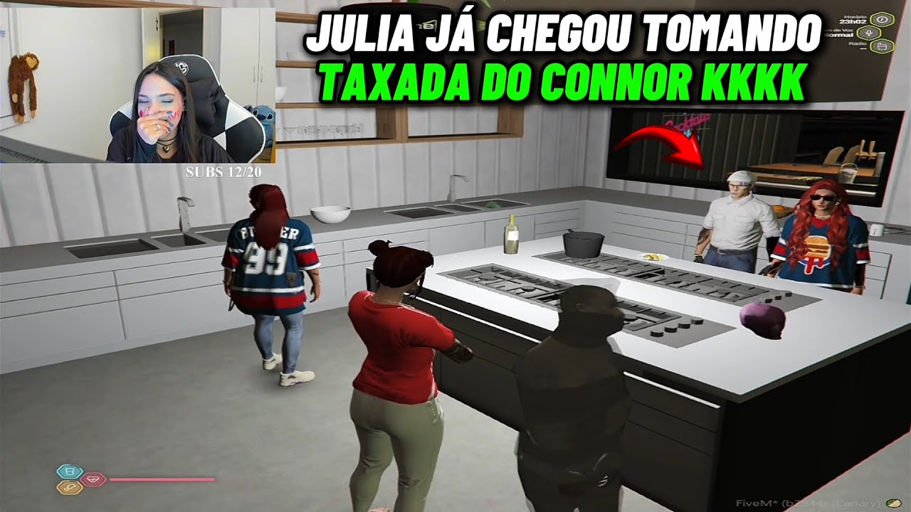 REAÇÃO DA JULIA NAMORADA DO FACADA SENDO CONTRATADA PELO CONNOR E DEPOIS TOMANDO TAXADA KKKK