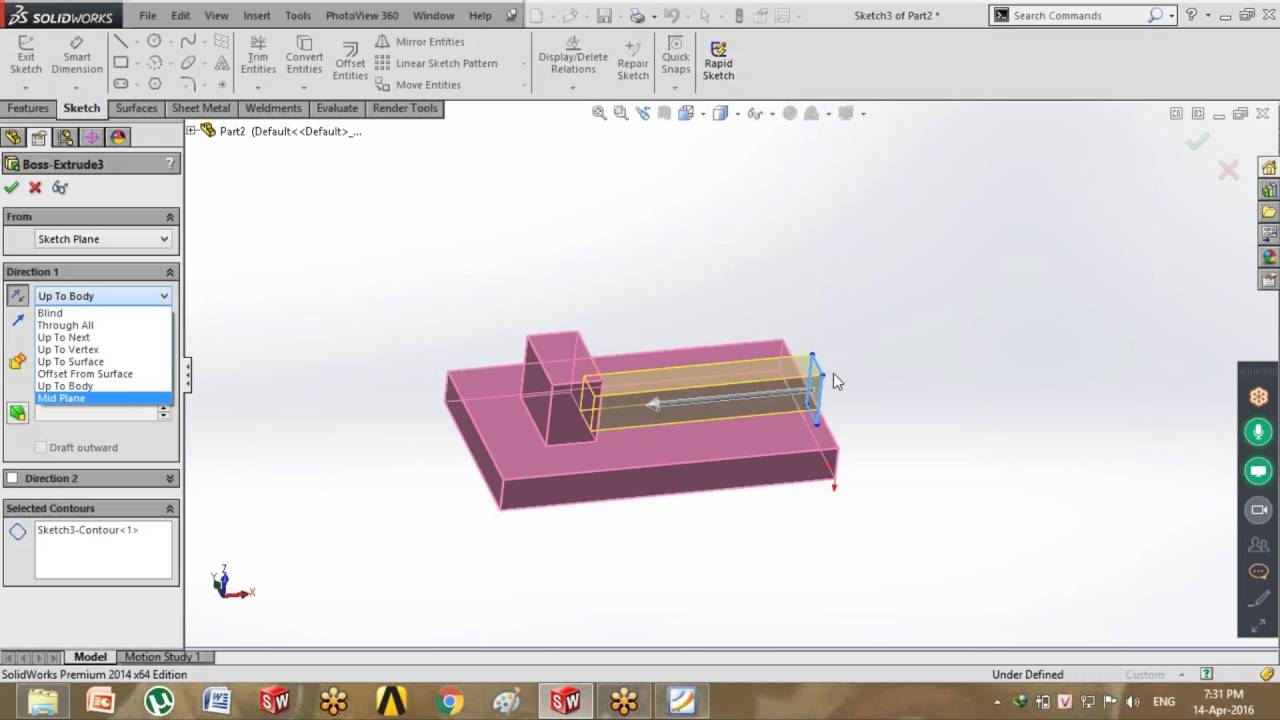 Cách sử dụng lệnh Extrude Boss/Base và Extrude Cut nâng cao trong Solidworks
