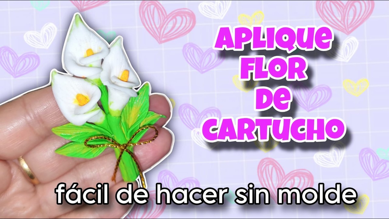 aplique flor  de cartucho sin molde | QUE TIERNO ARTE