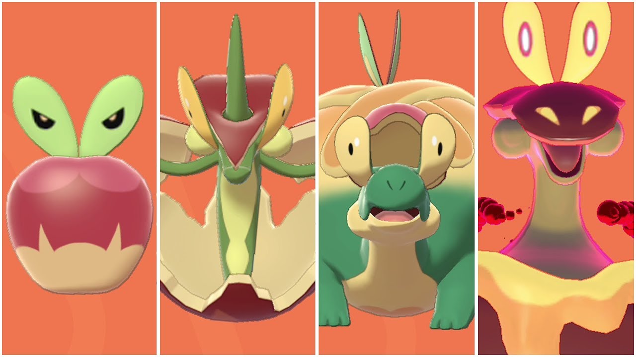 FULL APPLIN EVOLUTION TEAM! ( APPLIN , FLAPPLE , APPLETUN )