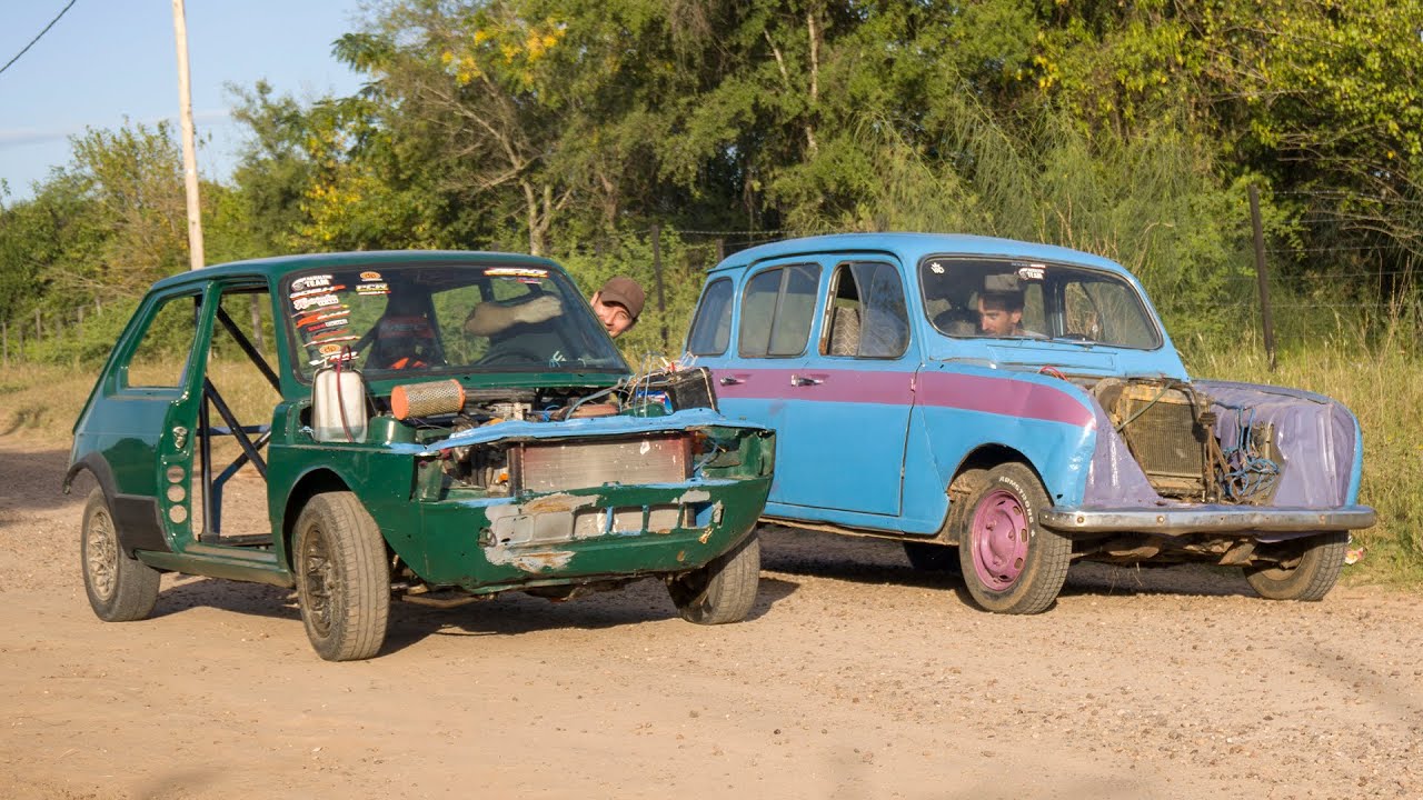 TIRADAS ENTRE EL FIAT 147 Y EL RENAULT 4L + CINCHADAS (Instalando Productos)✔ - Radialero Team