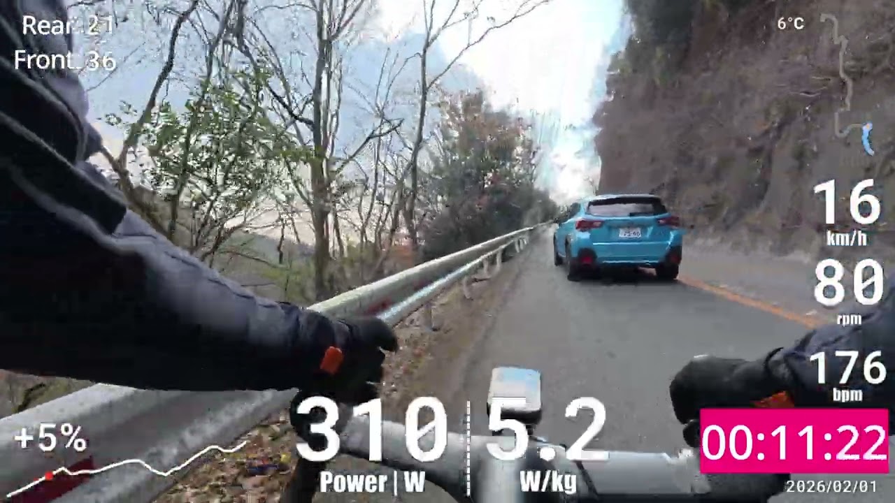 勝尾寺ヒルクライム（妙見山まで）26年2月1日昼練　Katsuoji Hill Climb　#2