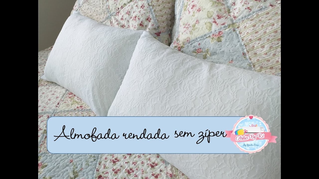 Capa para almofada em renda  sem z&iacute;per