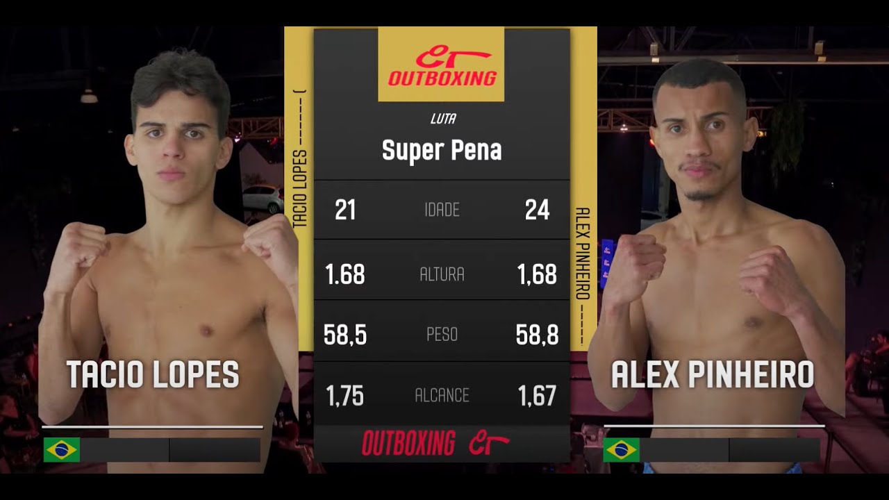 LUTA COMPLETA - ALEX PINHEIRO vs TACIO LOPES | Peso Super Pena  | Outboxing Fight Night 01