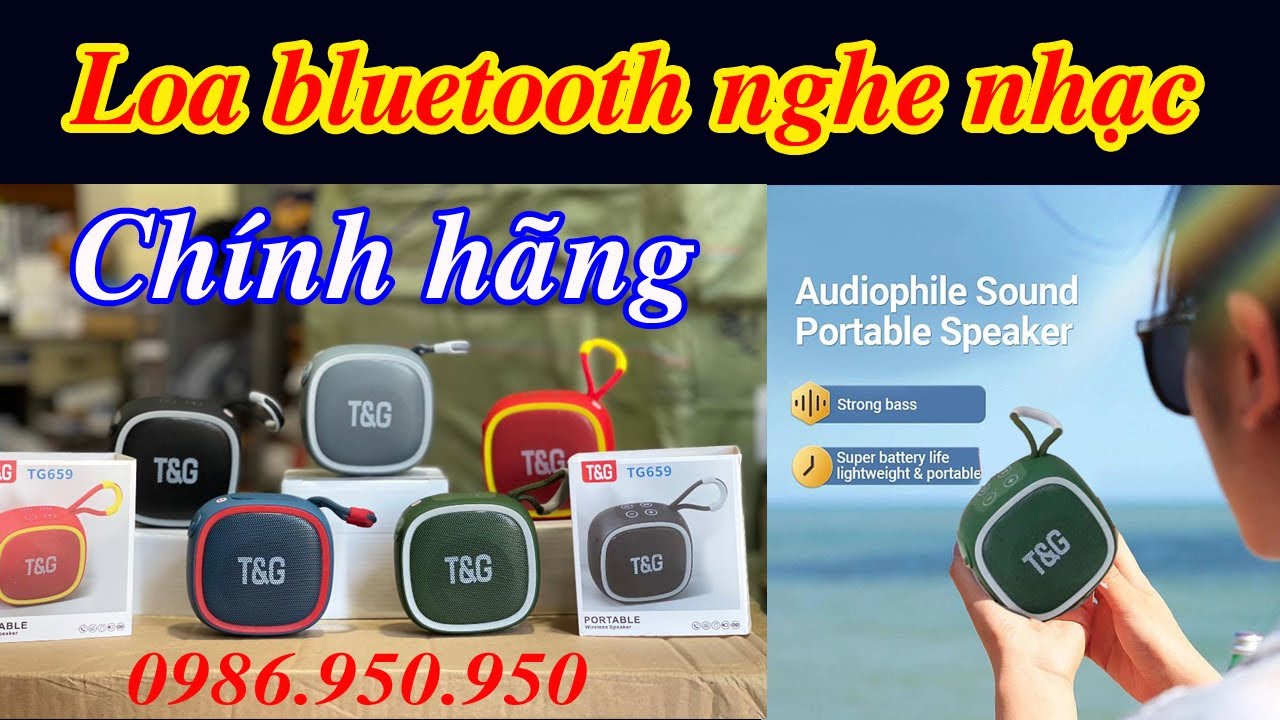 Loa bluetooth - Loa Bluetooth mini T&G 659, nghe nhạc bass mạnh &acirc;m thanh hay, ch&iacute;nh h&atilde;ng T&G.