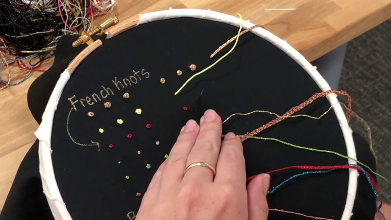 Burlesque Stitch-at-Home Challenge Part 5: French Knots and Bullion Knots