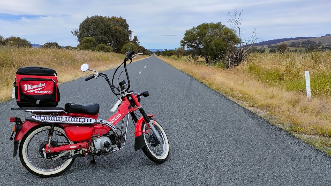 Honda CT110 Postie с большим диаметром цилиндра и испытанием на динамометре.