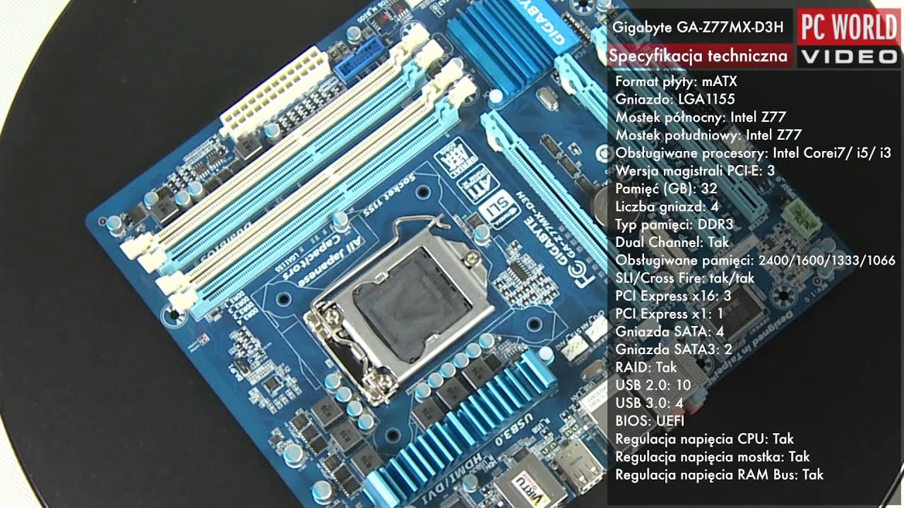 Gigabyte GA-Z77MX-D3H - test PC World
