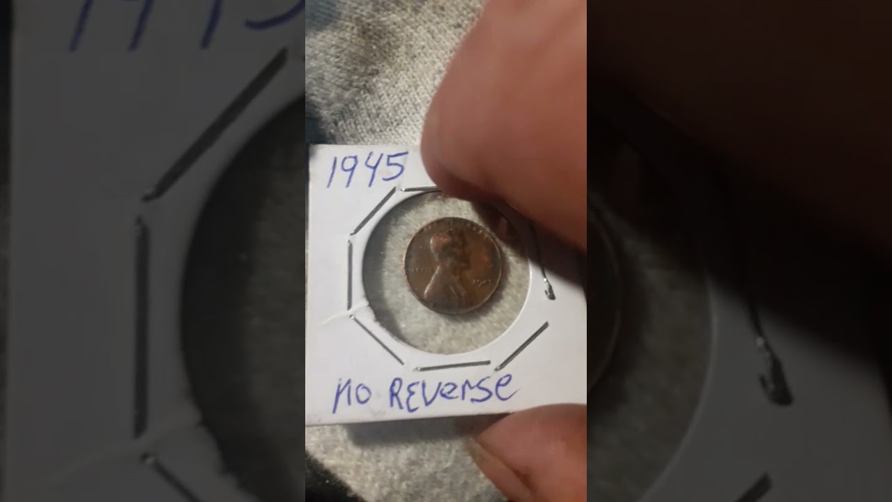 1945 wheat penny no mint mark and no reverse totally smooth