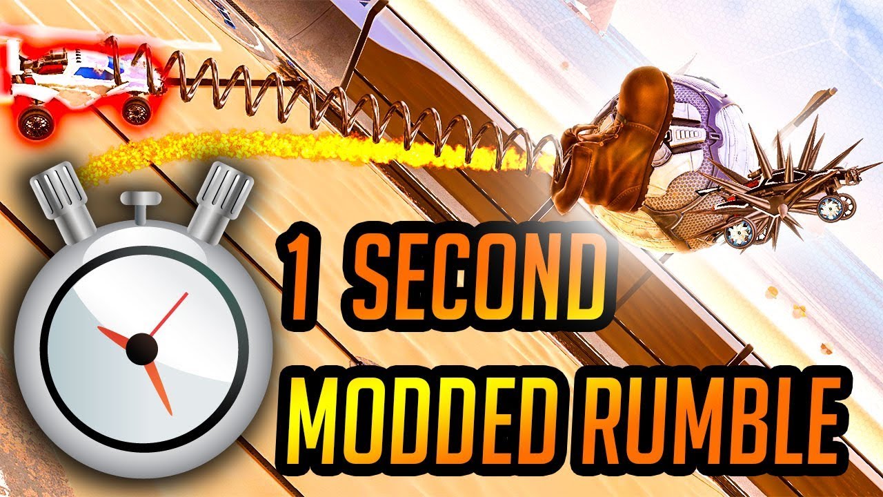 MODDED ONE Second RUMBLE 1v1! - Modded Rocket League