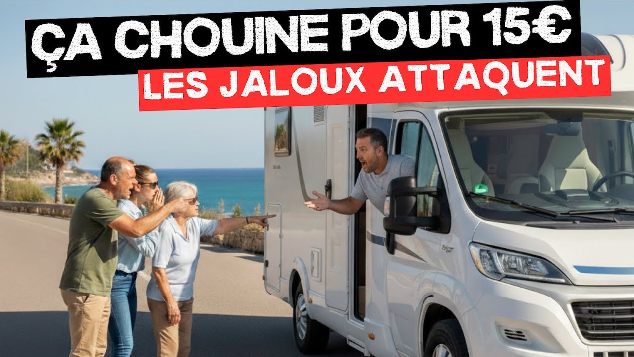 Ça chouine pour 15€ et ça roule dans un camping-car à + de 50.000 € !!