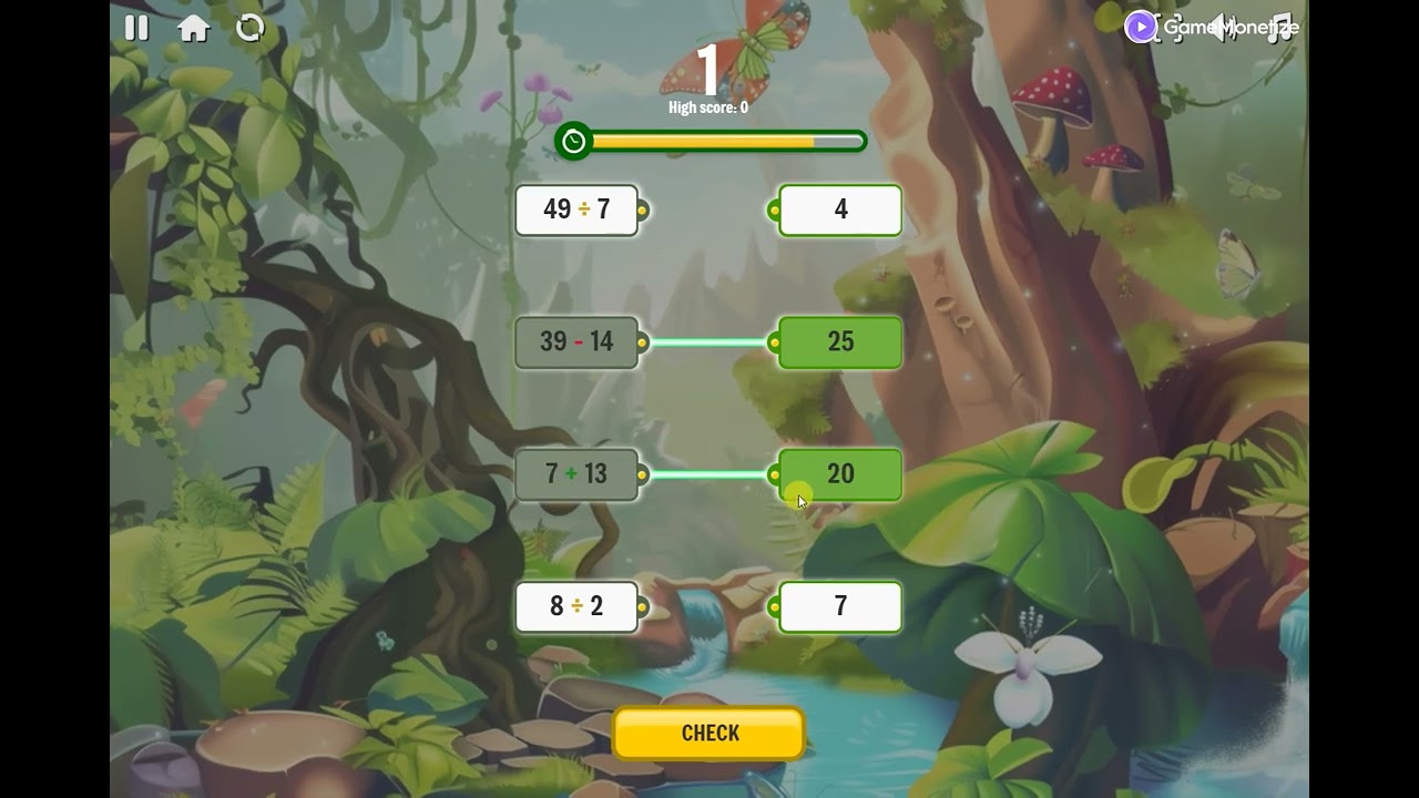 Math Forest Match trezegames