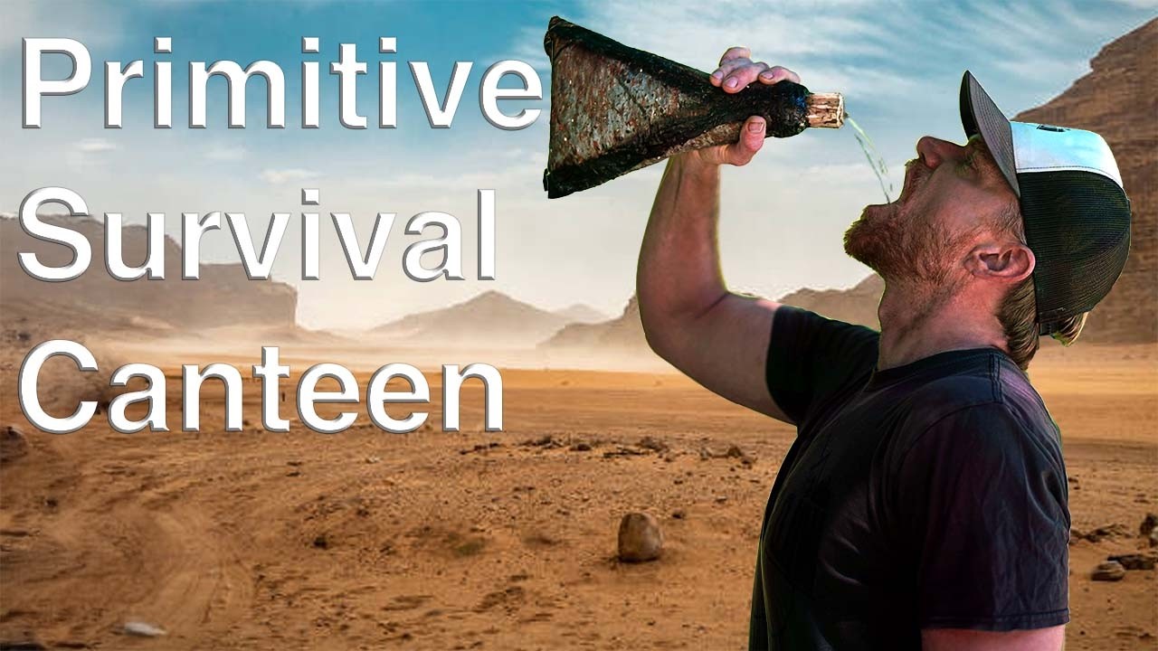 Primitive Survival Canteen - Tree Bark Canteen for survival!!